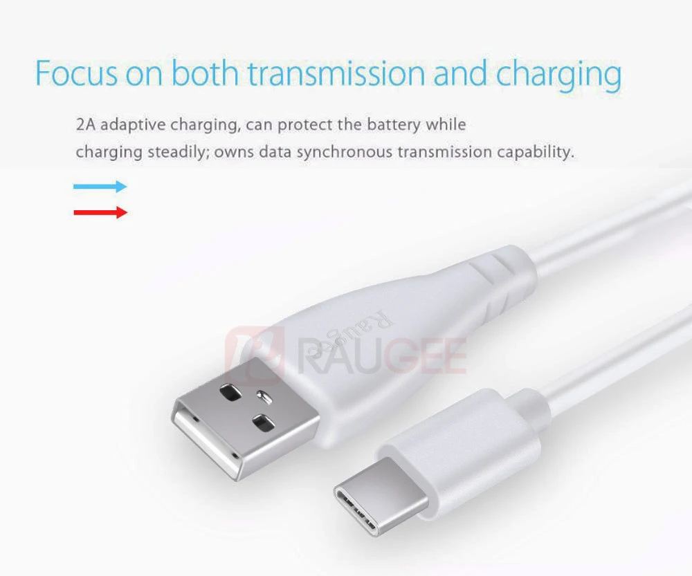 Кабель Raugee type-C для usb type C, 1 м, шнур для зарядки и передачи данных, кабель для зарядного устройства Blackview BV9500 Pro BV9600 Pro BV6800 Pro