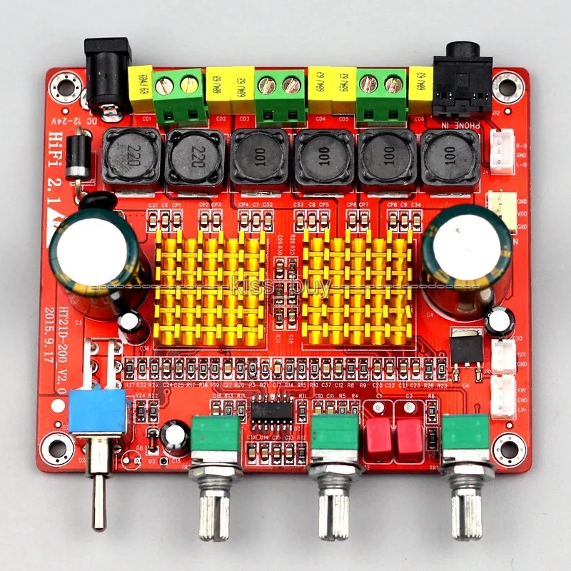 TPA3116D2 2 1 CH класс D 100 Вт + 50 HIFI цифровой сабвуфер усилитель плата для diy динамик amp |
