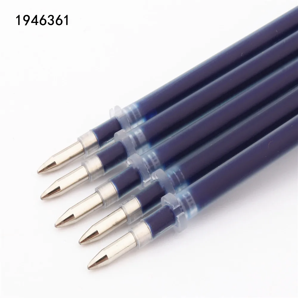 A- 5pcs blue Высокое качество Черный Синий Красный чернильный стержень сменный гелевый карандаш Пуля для тонкого наконечника чернильный картридж школьные студенческие офисные канцелярские принадлежности подарок для любви - Цвет: A- 5pcs blue