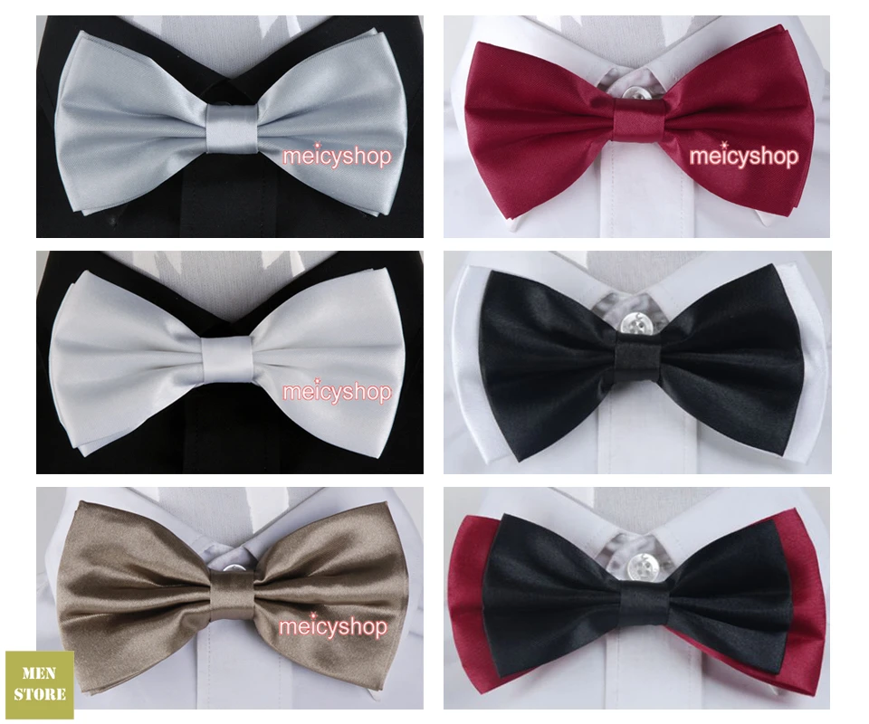 Solid Plain Black Color Men Bow tie Pre-tied Tuxedo Necktie Woven Groom Wedding Mariage Party BowTie Neckwear Sell Off | Аксессуары для