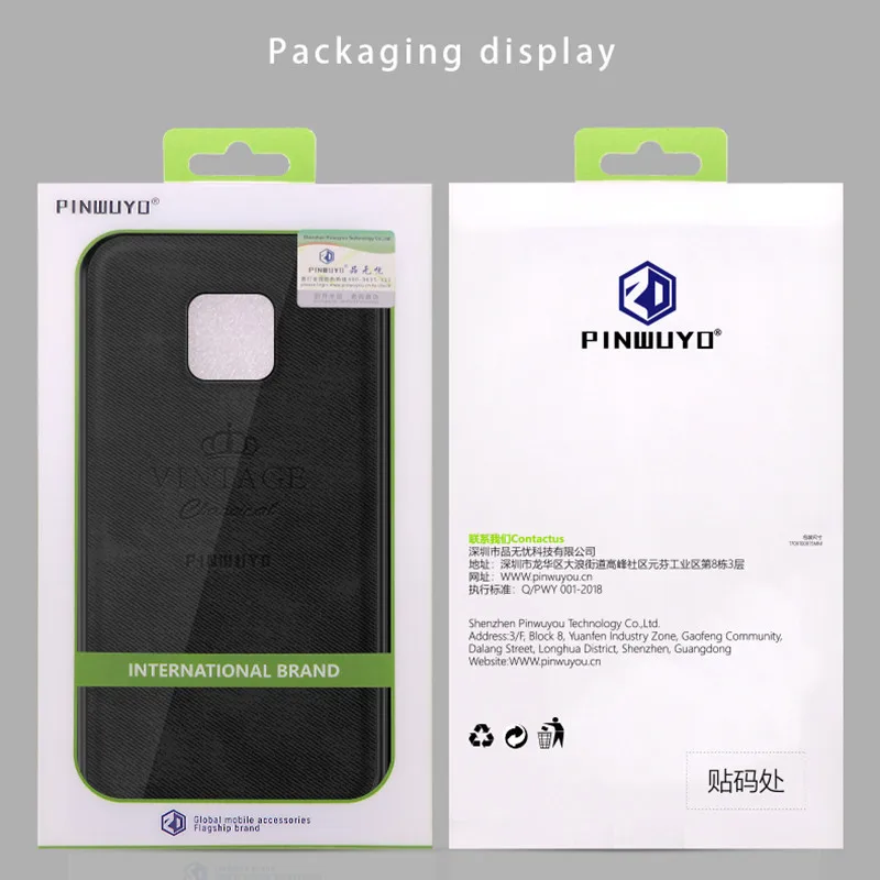 PINWUYO Phone Case for Huawei Mate 20 Pro Cover Back 6.39 inch TPU + PC Cases |