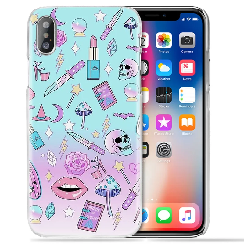 Чехол для iPhone XS Max XR X 10 7S 8 6 6S Plus 5S SE 5 4S 4 5C 11 Прозрачный жесткий пластиковый чехол для телефона