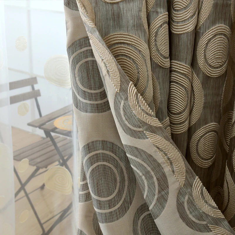 NAPEARL 1 шт. бесконечная жаккардовая занавеска современный дизайн занавески и тюль