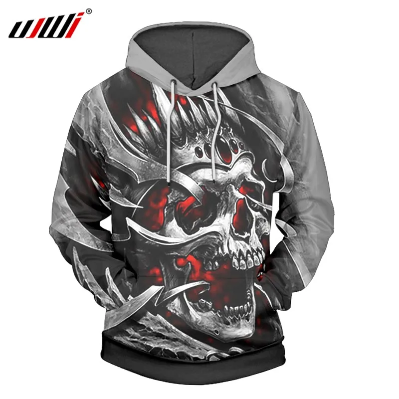 Толстовка UJWI в стиле Харадзюку толстовка с капюшоном металлической короной