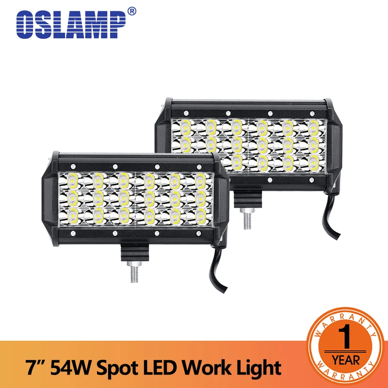 Oslamp 2x7 &quot54 Вт трехрядсветодиодный светильник световая балка для внедорожника точечный луч Светильник x 4 4WD