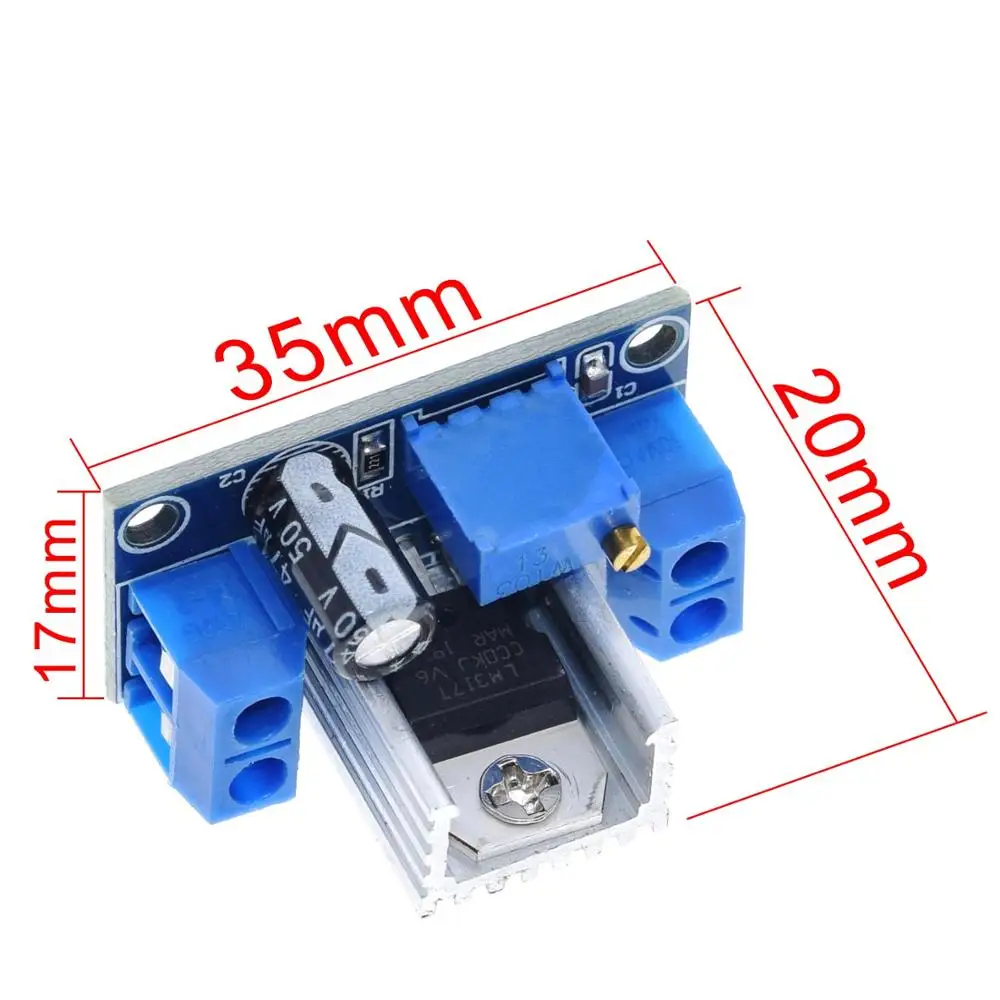 LM317T DC-DC Регулируемый преобразователь понижающий модуль печатной платы линейный регулятор питания с выпрямительным фильтром