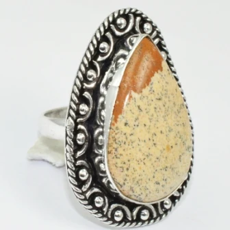 

Picture Jaspers Ring Silver Overlay over Copper, USA Size : 8 , R1563
