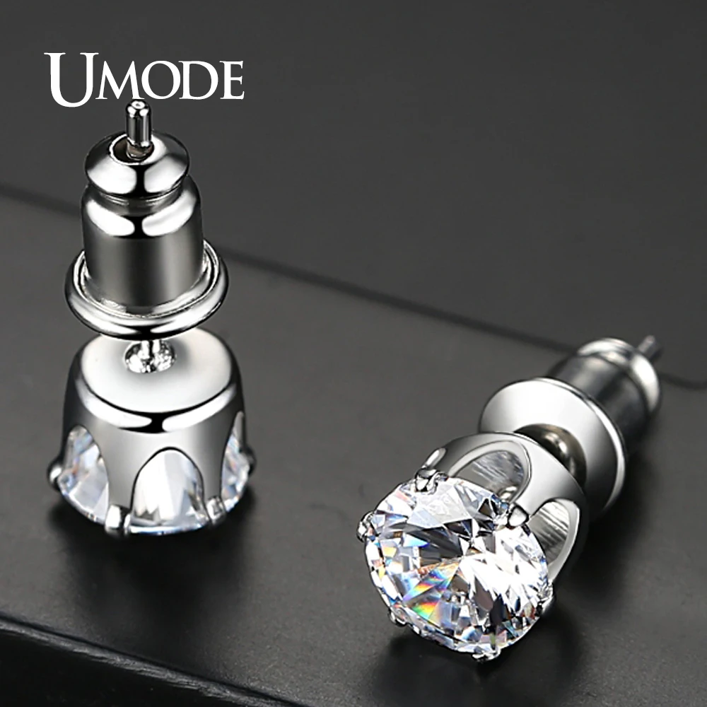 Серьги гвоздики женские круглые с фианитами 5/6 мм|crystal stud earrings|fashion earringsstud earrings |