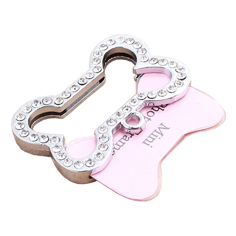 Украшение со стразами Милая Мини бирка для собак в форме кости против потери