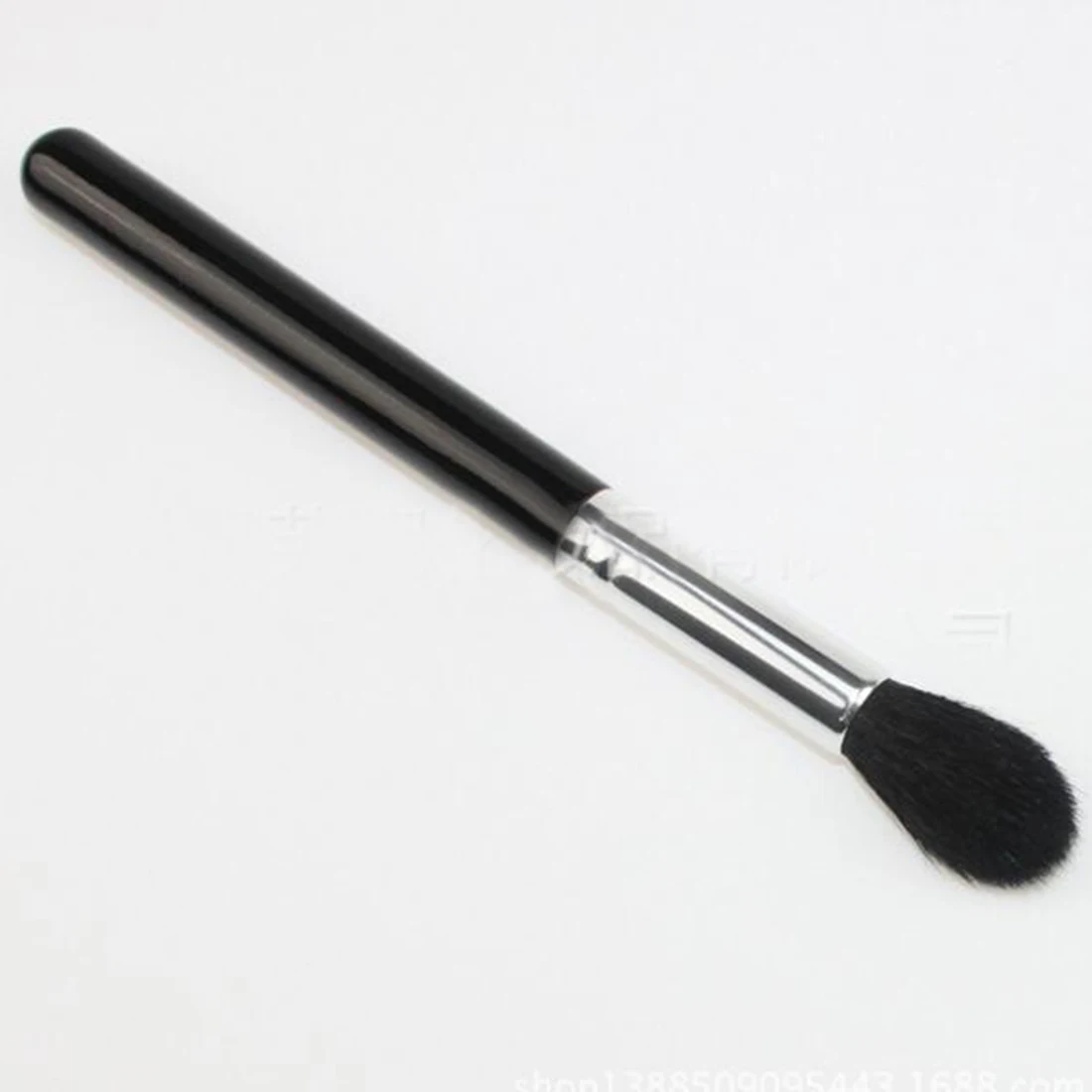 Черная Коническая щетка с деревянной ручкой профессиональная пудра для макияжа