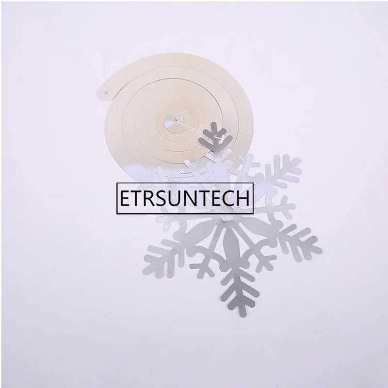 50 комплектов ПВХ Рождественская подвесная белая Снежная фольга вихревой баннер гирлянда Рождественские украшения для дома новогодние вечерние