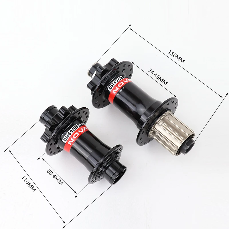 Novatec DH61SB DH12SB DH Mtb Disc Brake 32 36H Bicycle Hub Thru Axle Downhill Mountain Bike Hubs 20mmx110mm 12mmx150mm
