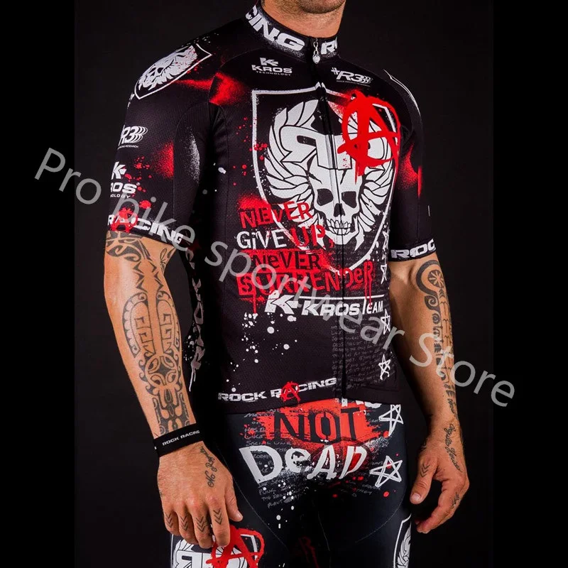 cycling jersey set A Набор велосипедных Джерси Pro Team Rock Racing с коротким рукавом, велосипедная майка+ дышащие шорты, комплект для велоспорта Maillot Ropa Ciclismo - Цвет: cycling jersey set A