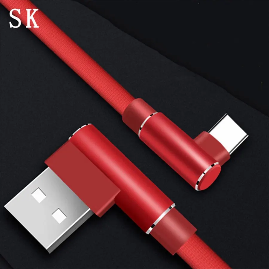 Кабель USB Type C с углом 90 градусов для Samsung note9 S8 2A кабель быстрой зарядки hauwei mate 20 lite