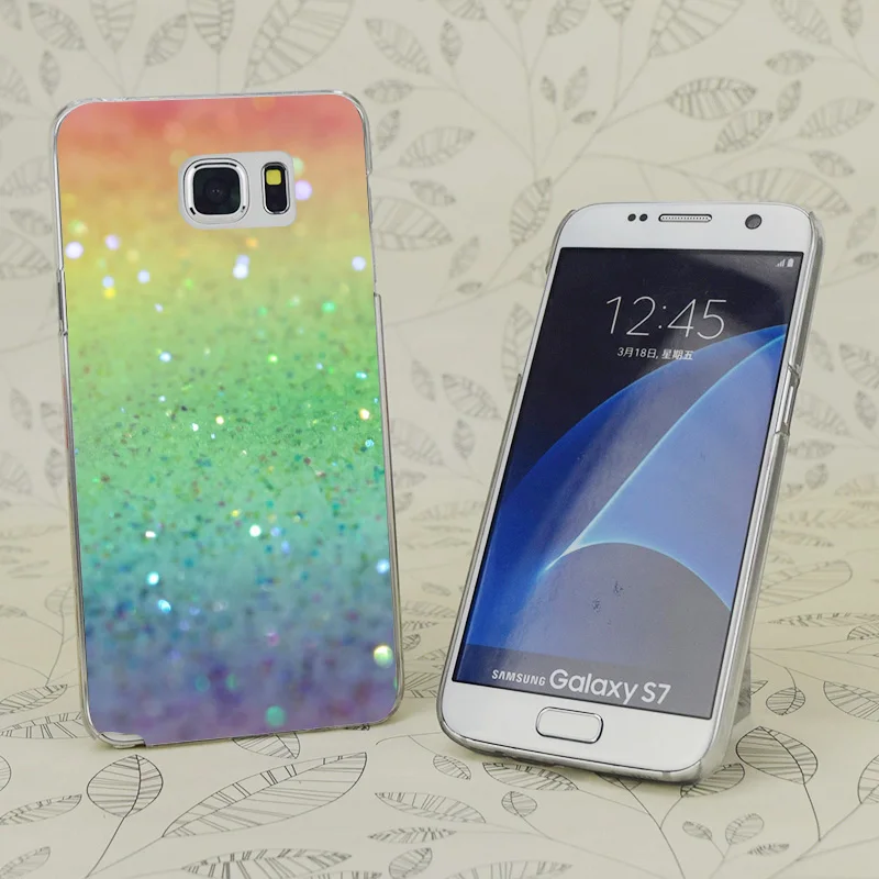C1134 Радужный Блестящий Прозрачный жесткий чехол из поликарбоната для samsung Galaxy S 3 4