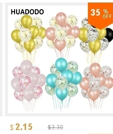 HUADODO 5 шт. 12 дюймов конфетти воздушные шары прозрачные латексные воздушные шары для Свадебные украшения с днем рождения Baby Shower вечерние поставки