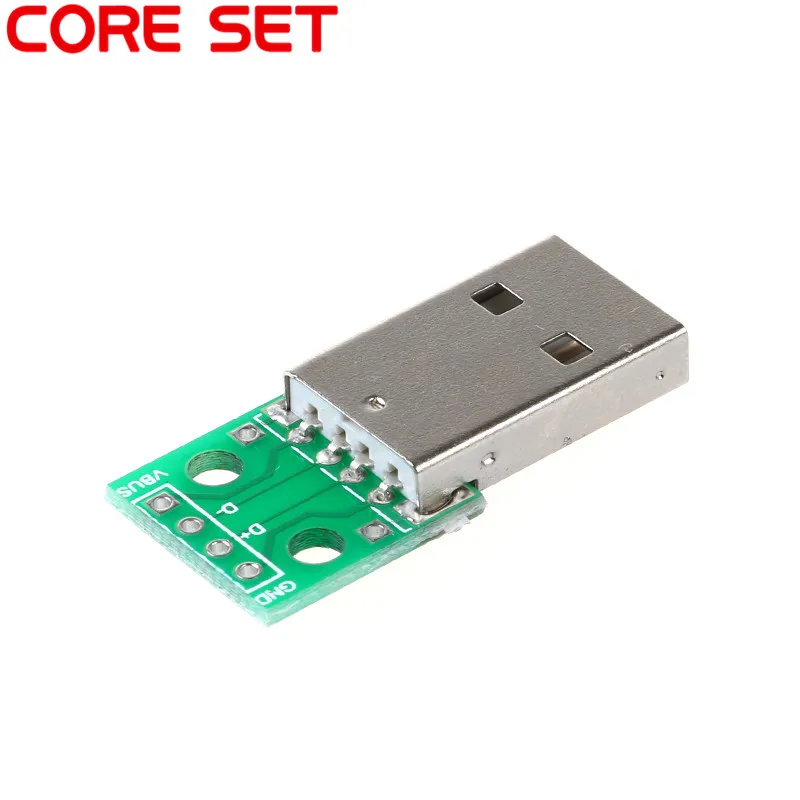 5 шт. тип A USB штекер для DIP 2 54 мм PCB плата питания DIY адаптер конвертер Модуль 4 pin