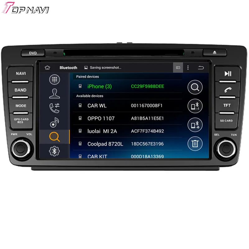 Topnavi 8 ''четырехъядерный Android 6 0 Автомобильный DVD-плеер для SKODA OCTAVIA 2005-2008/2013- 16 Гб