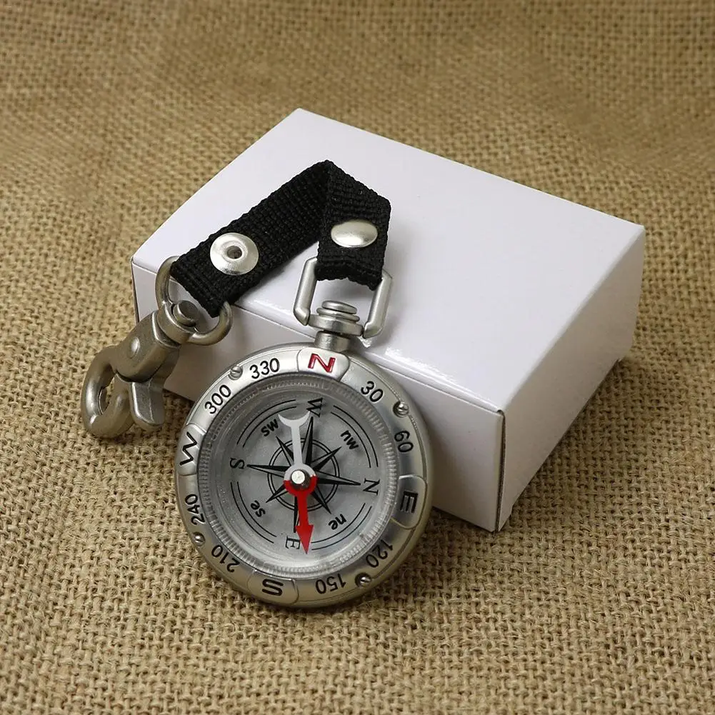 

Vintage Zinc Alloy Keychain Compass Portable Outdoor Multi-function Metal Measuring Ruler Tool