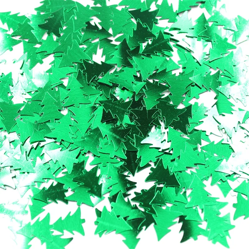 

KSCRAFT Green Christmas Tree Shape Sequins PVC Flat for DIY Card Making Craft Color Collection