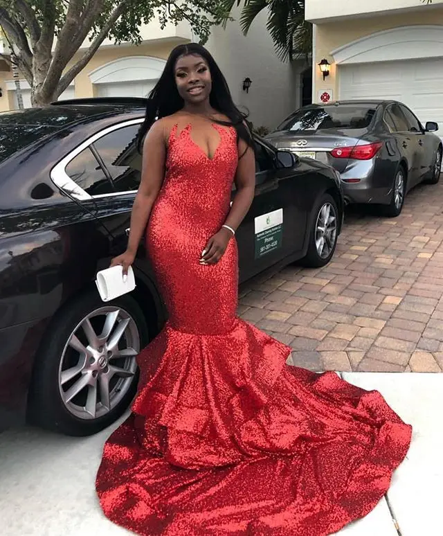 Пикантные черные платья PATAPAESE для девушек красное платье русалки выпускного