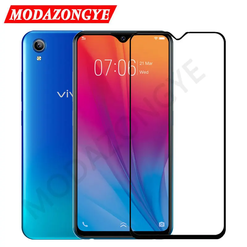 Защитное стекло для VIVO Y91C полное покрытие черная рамка|Защитные стёкла и плёнки