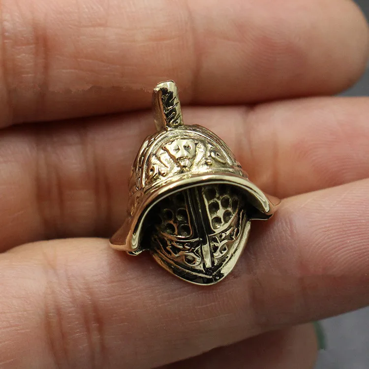 Чистая медь воин нож бусины латунь шлем Сделай Сам индивидуальный Зонт веревка