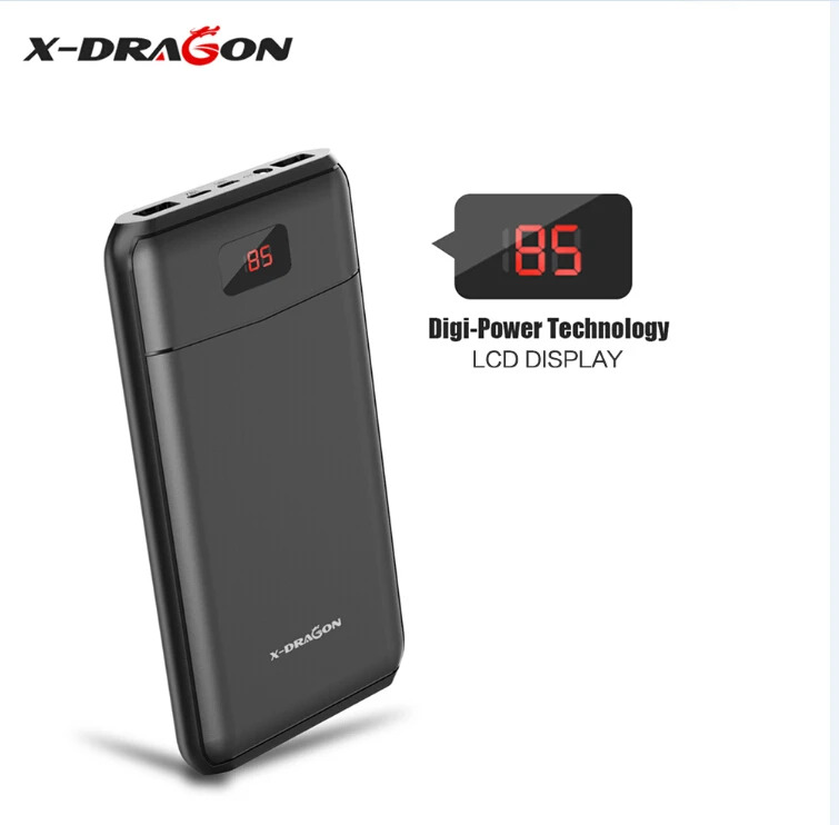 Черный X-DRAGON внешний аккумулятор 13000 мАч портативный внешний аккумулятор резервный аккумулятор для телефона iPhone 4S 5 5S 6 6s 8 iPad Air mini samsung LG htc и т. Д - Цвет: Черный