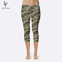 new fashion 3d camouflage printing elasticity women leggings plus size fitness pant casual high quality milk legging capri pants