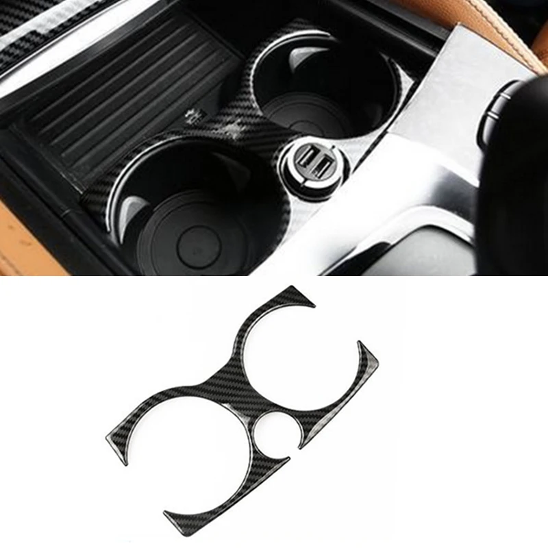 

1pc Black Cup Holder Car Water Bottle Holder Panel Cover Trims Accessories Parts Suitable For BMW 5 Series G30 2018