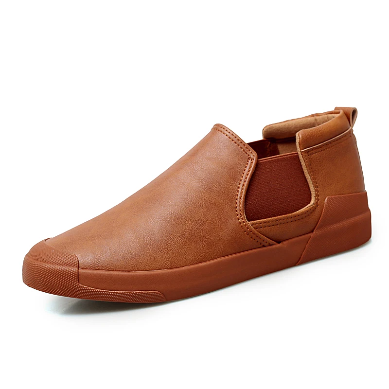 2018 New Men Casual Set Of Feet Shoes Leather Autumn Brand Mens Males Flats Slip Breathable Solid Color Lx5 | Обувь
