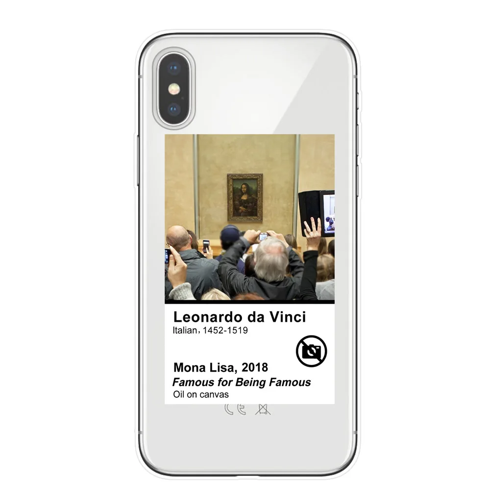 Чехол из ТПУ для iPhone xr x XS MAX 5S SE 6 6s 7 8 plus Funny Mona Lisa |