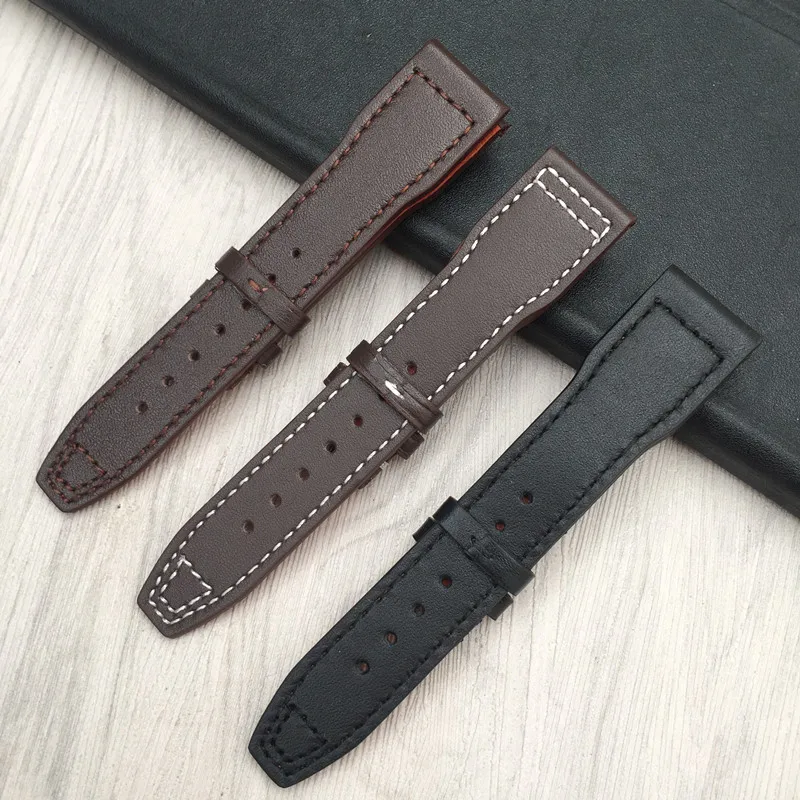 Мужской ремешок из телячьей кожи для часов IWC Pilot Mark XVII IW327004 IW377714, ремешок для часов 21 мм, коричневый ремень, браслеты для мужчин
