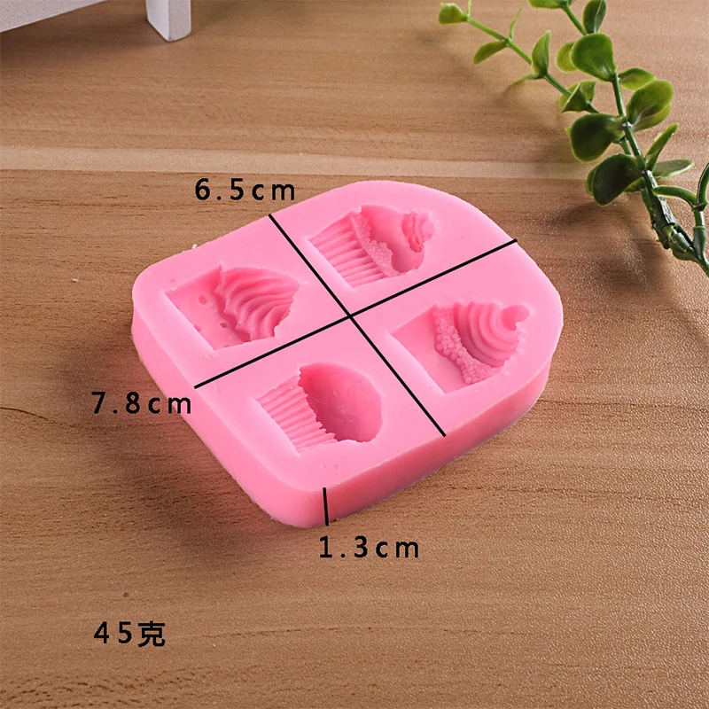 DIY форма мороженого, силиконовая форма для кексов, форма для выпечки, 3D форма для мыла, помадка, силиконовая форма для украшения торта