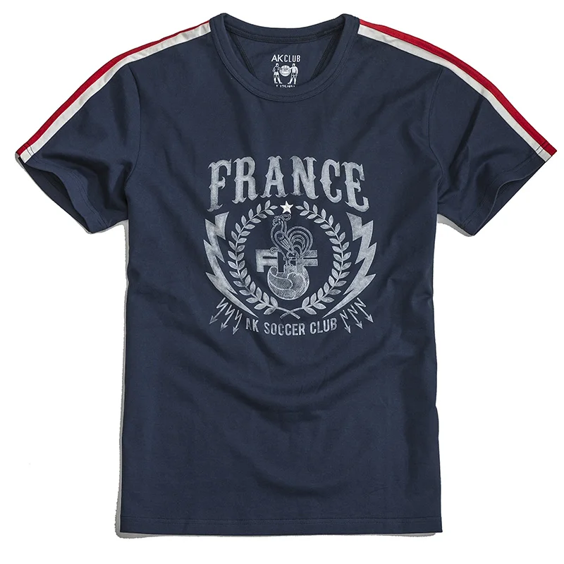 AKCLUB Brand2018 New World Cup Frence отдыха Для мужчин с короткими рукавами футболка тенденция
