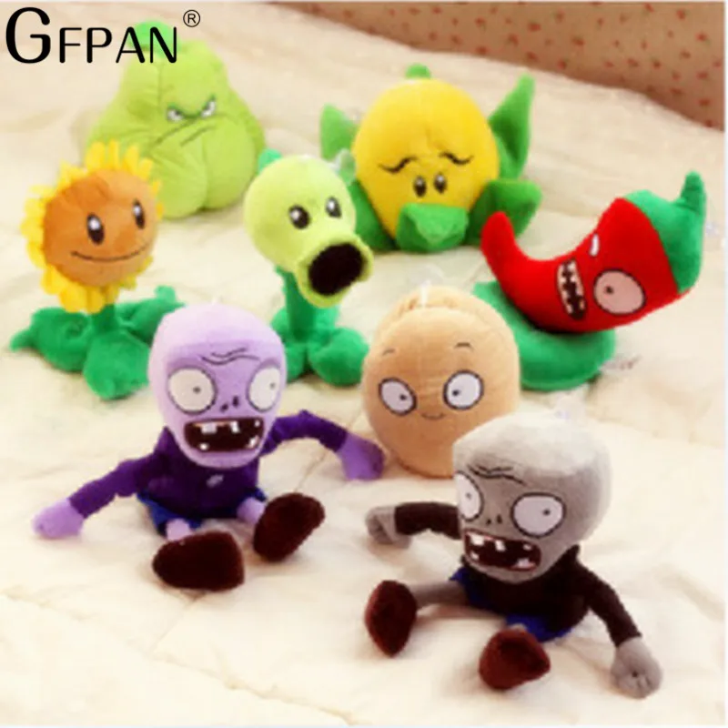 Новая мода 20 шт./компл. с изображением героев «Plants vs Zombies прекрасный чучела плюшевые игрушки популярных игр игры РПЗ; Лидер продаж кукла творческие подарки на день рождения для детей