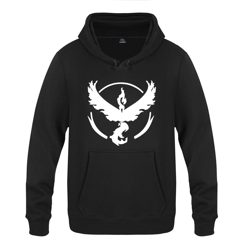 HEY BAT Pokemon Go Team Valor командные худи мужские пуловер свитшот флисовый - Цвет: HEY BAT