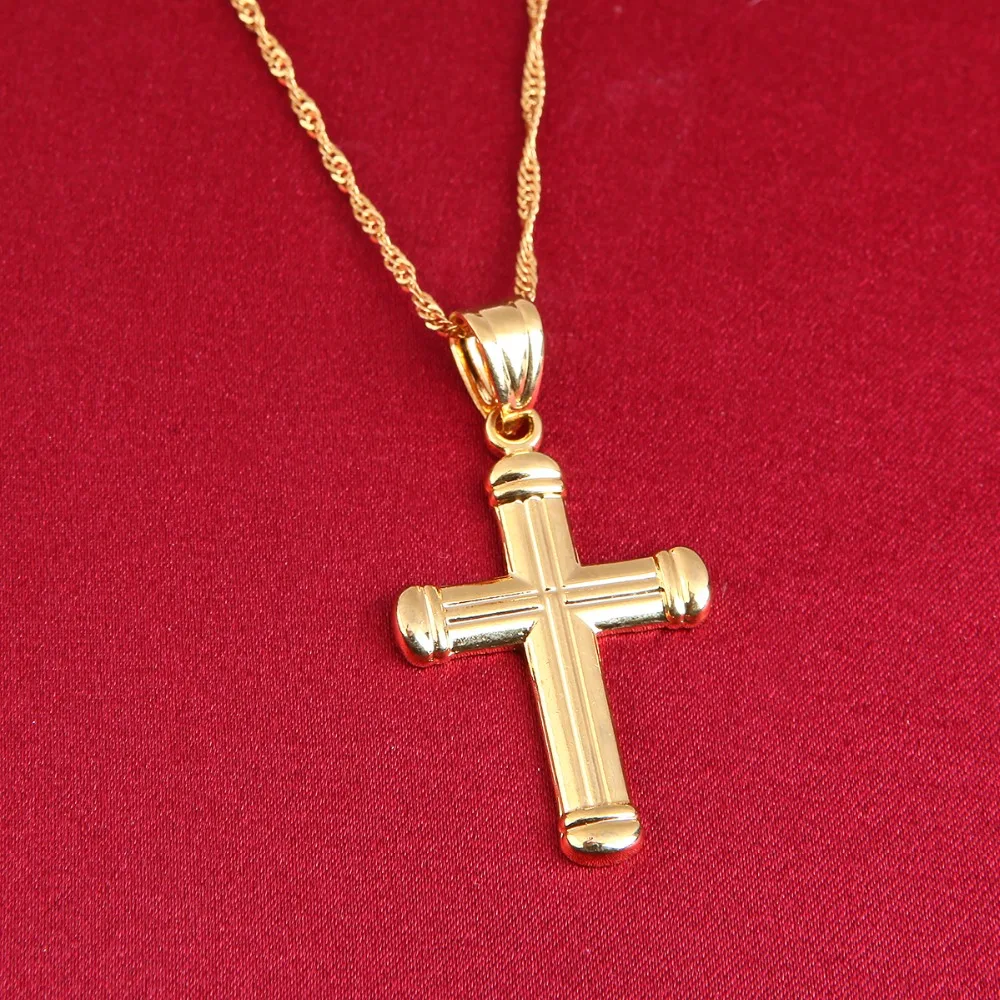 Модное мужское ожерелье из нержавеющей стали крест кулон оптовая продажа