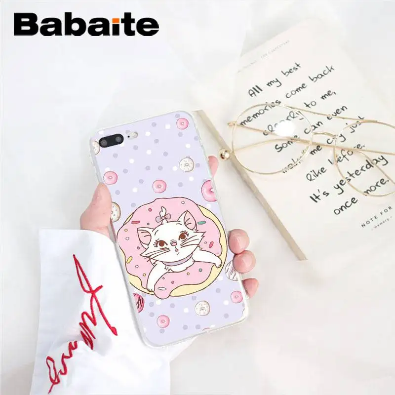 Babaite розовый marie аристократы Кот мультфильм мягкий чехол для телефона из ТПУ для iPhone 8 7 6 6S Plus 5 5S SE XR X XS MAX 10 11 11pro 11promax - Цвет: A15