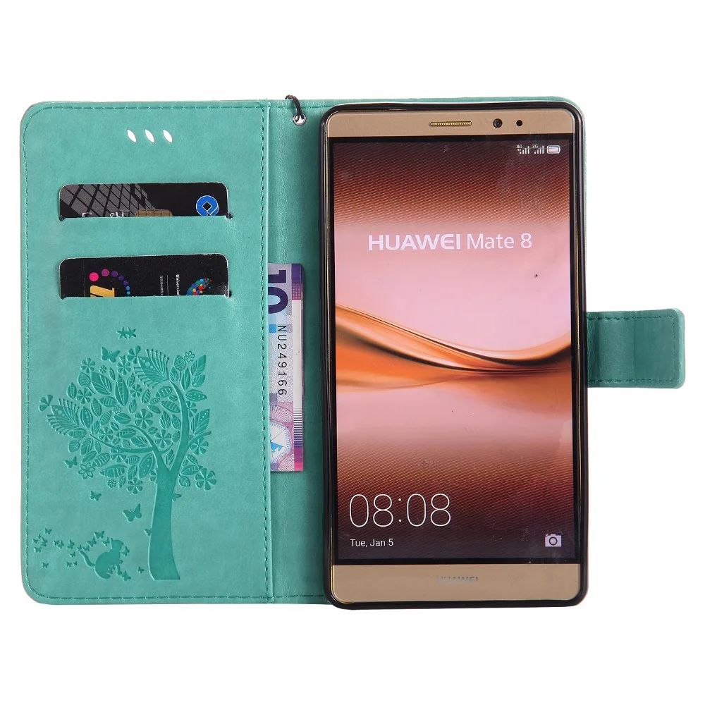 Чехол с 3D деревом для huawei mate 7 8 9, чехол для телефона huawei mate 7 mate 8 mate 9 из искусственной кожи, чехол-кошелек с магнитной застежкой и подставкой