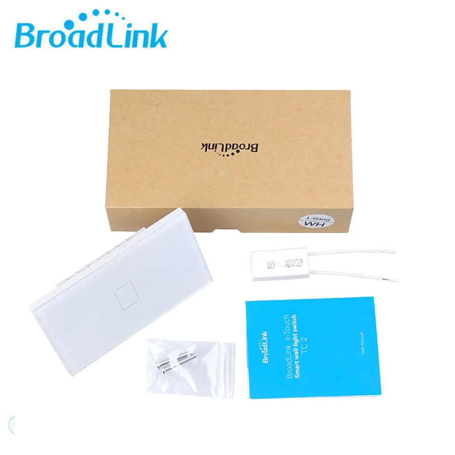 Broadlink TC2 Smart RF433 Touch Light Switch US/AU Standard 1Gang Wireless Wifi Remote Control Wall 110V 220V Glass Panel | Электроника