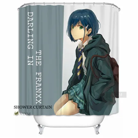 Vixm домашний Дарлинг в Franxx Zero Two& Ichigo ткань занавеска для душа Сексуальная японская анимация занавеска для ванной комнаты - Цвет: VIXM308