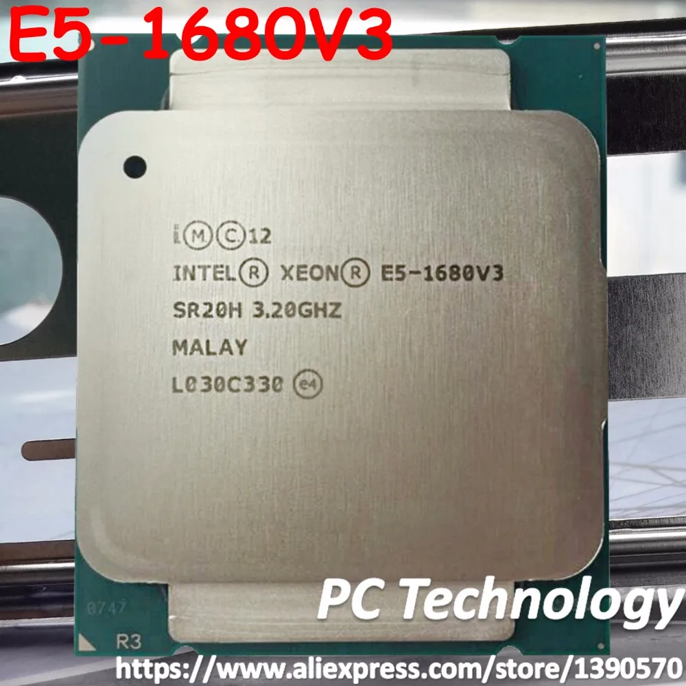 Intel Xeon E5-1680V3 Процессор 3,20 ГГц 20 м 8 ядер LGA2011-3 140W E5 1680V3 процессор E5 1680 V3 E5-1680 V3