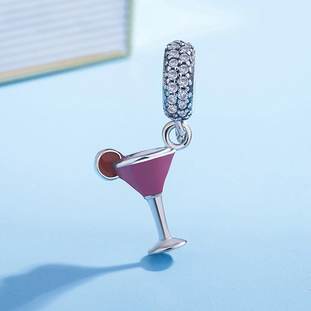 

Hot Sale Silver Color Bead Fashion Goblet Crystal Glaze Pendants Beads For Original Pandora Charm Bracelets & Bangles Jewelry