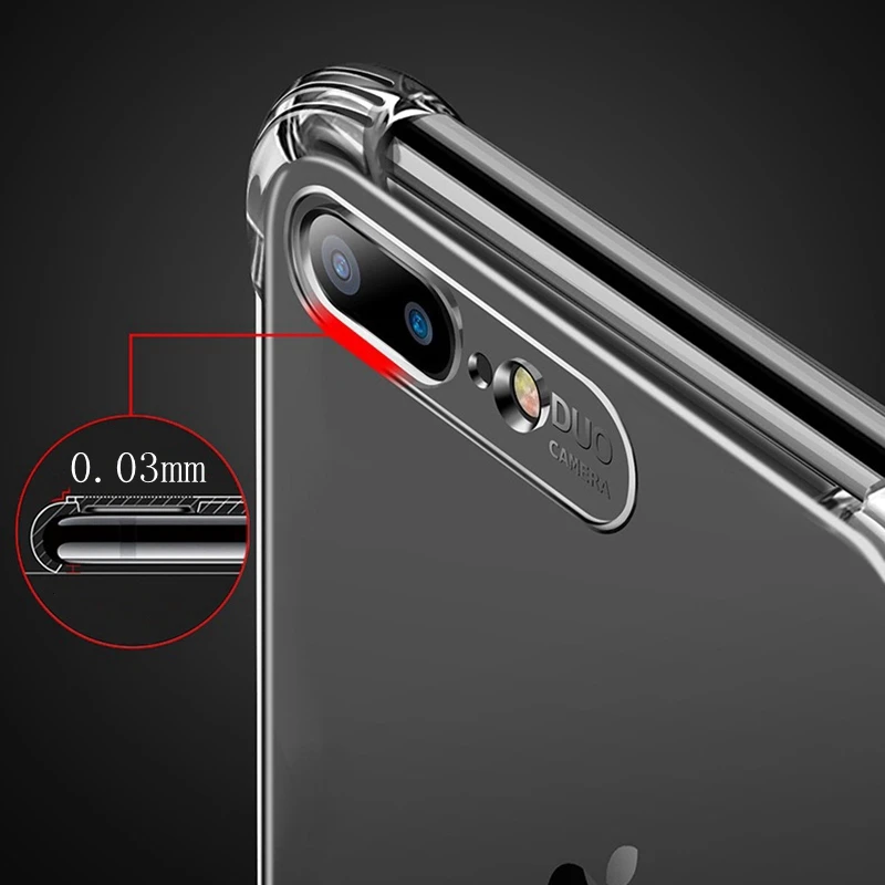 Подходит для iPhoneXSMAX Прозрачный 3D звуковой корпус телефона 8plus четыре угла