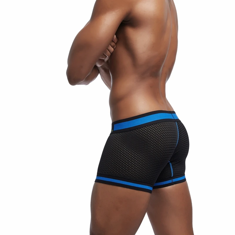 JOCKMAIL, фирменные боксеры, мужское нижнее белье, сексуальные сетчатые u-образные подштанники, Cueca, хлопковые трусы, трусы-боксеры, мужские трусики для геев
