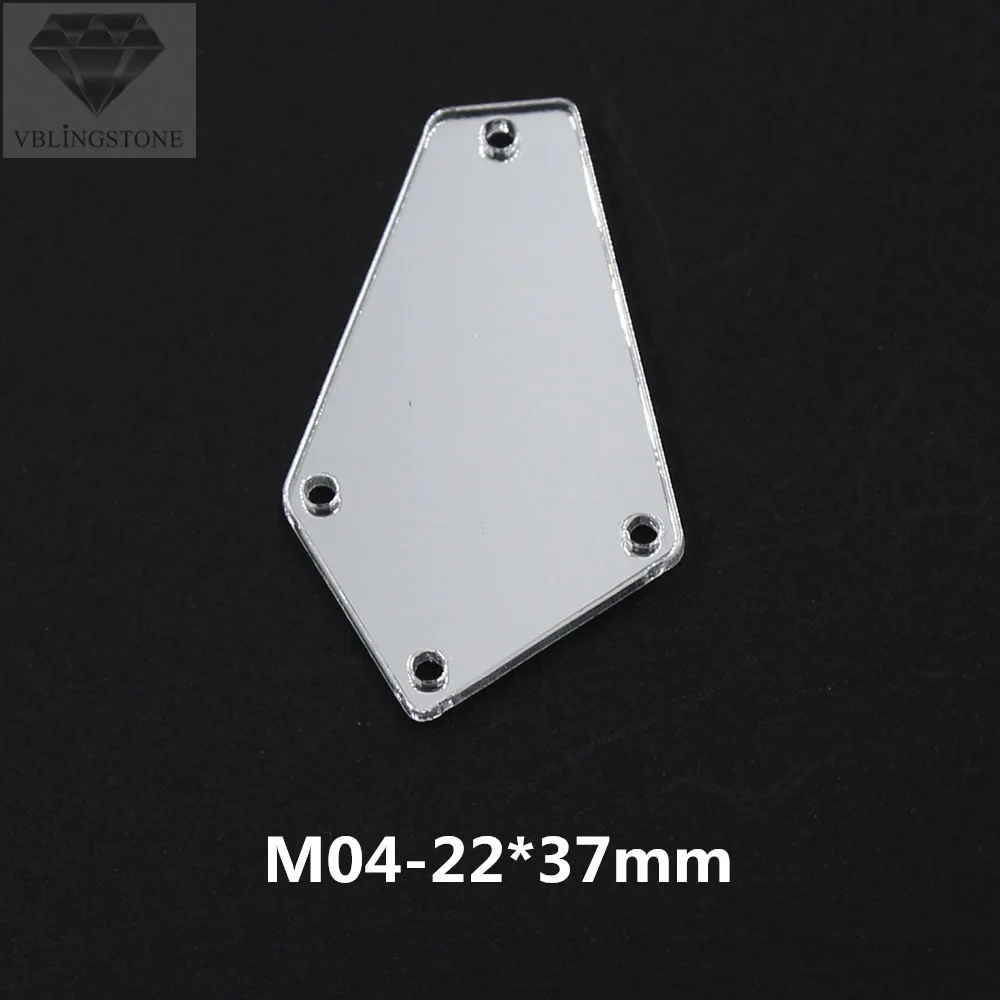 M04 20-50 шт. Необычные прозрачные зеркальные Пришивные Акриловые Блестящие стразы 30 форм с плоской задней частью пришивные камни для платьев, аксессуары для одежды - Цвет: M04