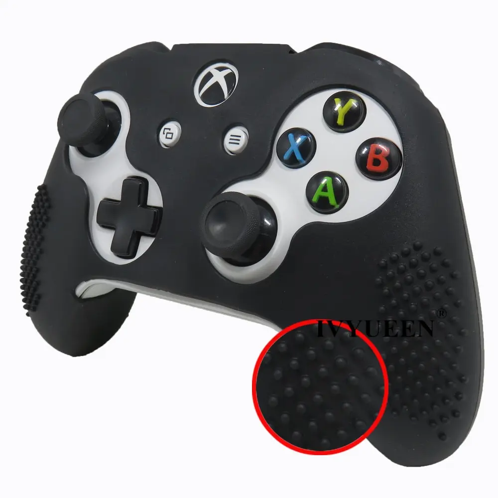 IVYUEEN Противоскользящий силиконовый чехол для microsoft Xbox One X S тонкий защитный чехол для контроллера с захватами для большого пальца-12 цветов