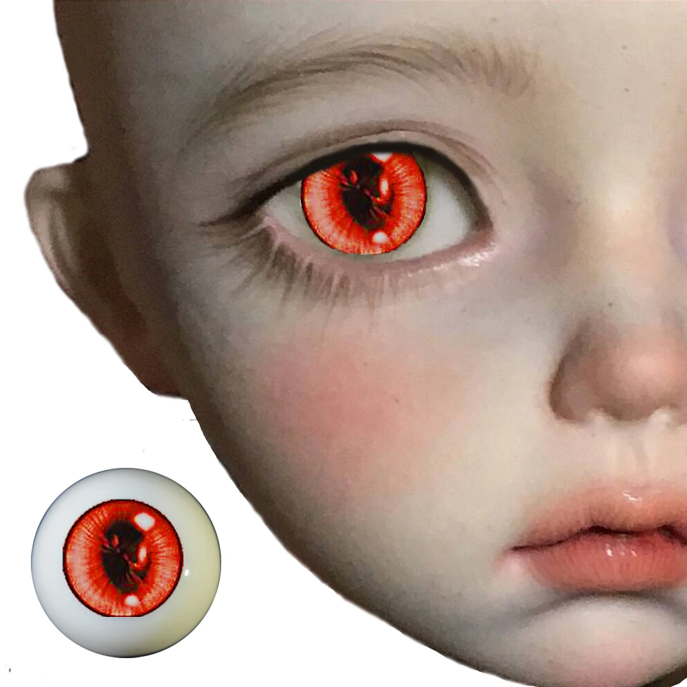 Пара BJd глаз для 1/3 1/4 1/6 bjd куклы Красный акварель мультфильм Bjd глаза для sd куклы игрушки Глазные яблоки Акриловые Глаза для игрушек