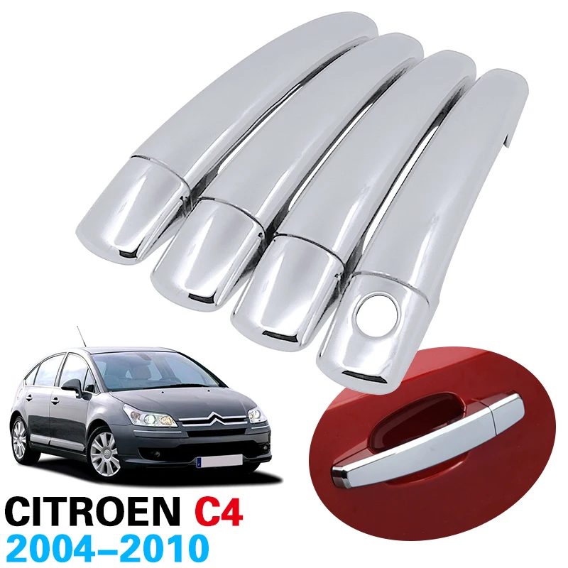Для Citroen C4 2004 2010 хромированная дверная ручка Накладка Набор для Coupe Hatch Sedan Pallas 2006